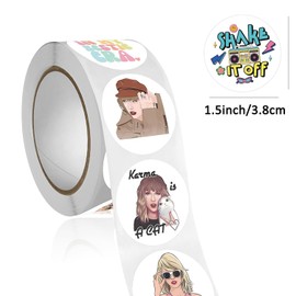 500 PCS Music Singer Stickers Roll 8 Styles Era Tour Albums. Easy to Stick and Remove, Perfect for Fans to Decorate Scrapbooks, Tumblers, Water Bottles. Great for Teens and Music Lovers (StyleA)