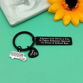 Appreciation School Bus Driver Gifts Keyring Thank You Keychain Gift for School Bus Drive Father Day Thanksgiving Day Birthday Bus Driver Gifts for Dad Friends Employee