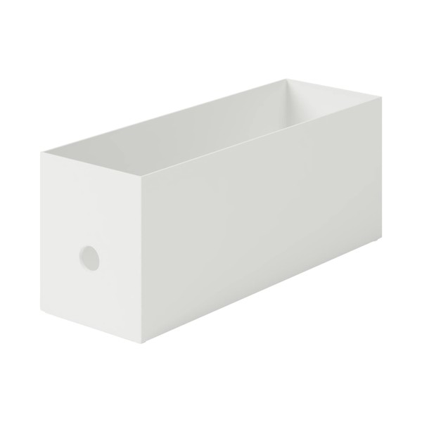 MUJI 38996446 Polypropylene File Box, Standard Type, White Gray, 1/2 Size, Width 3.9 x Depth 12.6 x Height 4.8 inches (10 x 32 x 12.15 cm)