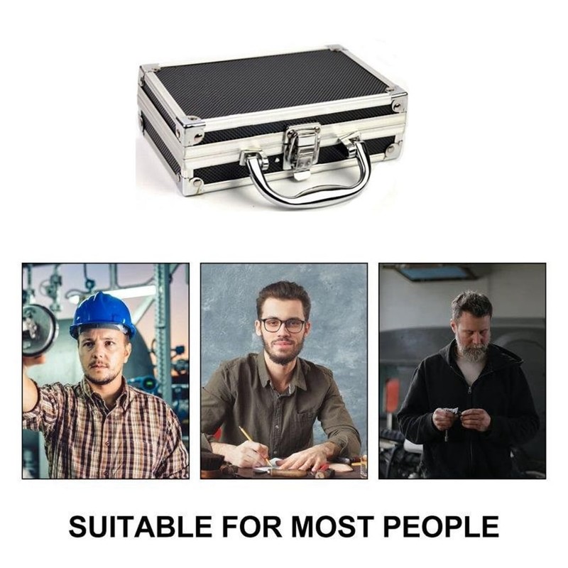 Yuikome Aluminum Alloy Toolbox Accessories Storage Box Practical Aluminum Suitcase