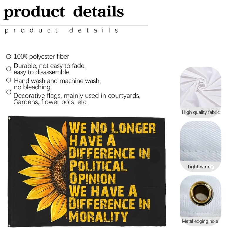 Political Flags 3x5 Morality Flag Banner, Difference in Political Opinion