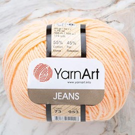 55% Cotton 45% Acrylic YarnArt Jeans Sport Yarn 1 Skein/Ball 50 gr 174 yds (73)