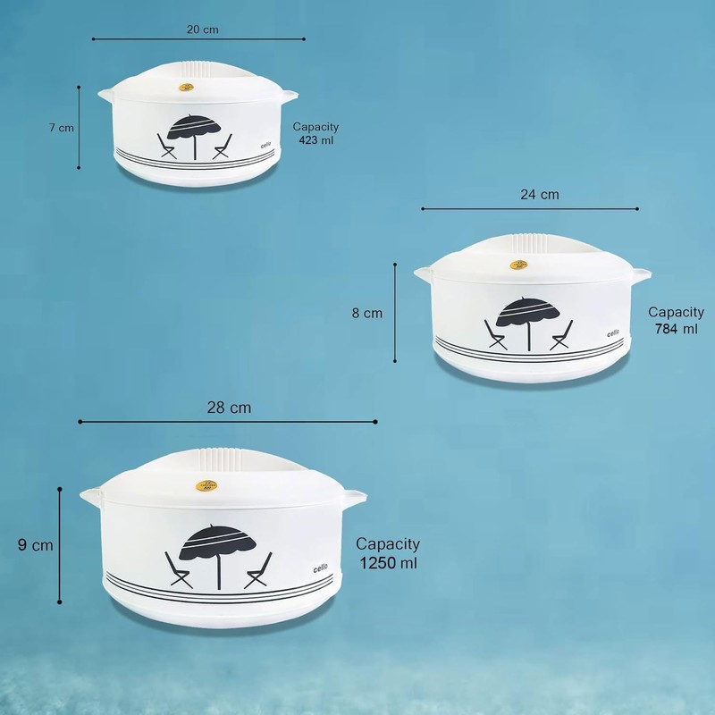 Cello Chef Super 3 pcs Insulated Hot Pot Casserole Gift