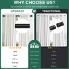 HEI! DEAR Curtain Rod 2Pack,Black Curtain Rods 72 to144 Inch(6-12ft),1Inch