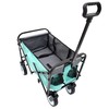 ESPIDOO Foldable Utility Wagon Cart: Heavy-Duty Metal Frame with 360°