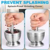 Pwkauka 18/8 (304) Stainless Steel Mortar and Pestle Set,Mortar and