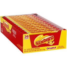 Starburst Original Fruit Chews Candy Pack of 36 Juicy Flavor 2.07 Ounce