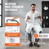 19.3\"-25.2\" Height Adjustable 7-Position Comfort Padded Aluminum Frame Toilet Seat