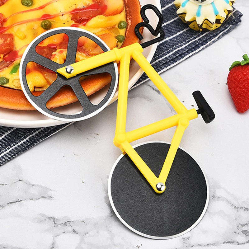 Bicycle Pizza Cutter Kitchen Gadget Pizza Bicycle Pizza Cutter Stainless