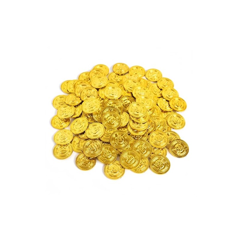 Pirate Gold Coins Pack of 100 1" Diameter Plastic Play