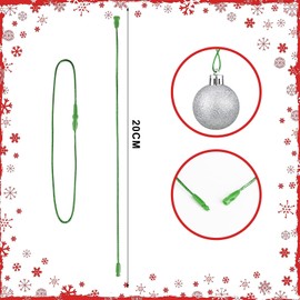 Surflyee Pack of 200 Hooks for Christmas Tree Decorations, Christmas Bauble Hooks, Bauble Hangers, for Decoration of Christmas Baubles (Green)