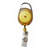 PCL Media ltd Yellow Retractable Badge Reel with Carabiner Clip