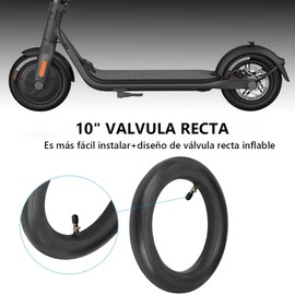 YHTSPORT 10 x 2 E Scooter Hose, 10 Inch Tubes, Double Strength Replacement Hose, Straight Valve, 2 x 10 Inch Tubes, with 2 Tyre Sticks + Support Cover