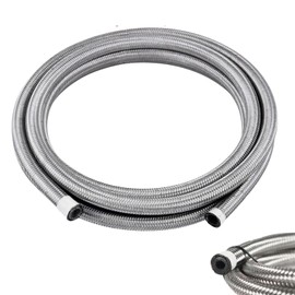 Letgoing Universal 6AN Fuel Line CPE Fuel Hose 3m/10FT Transmission Oil Cooler Lines Nylon Stainless Steel Braided AN6 Fuel Line Hose for Car/Truck/ATV
