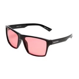 Medspex R787M FL-41 Tinted Glasses Black/Pink Migraine FL41 Fluorescent Light Sensitivity Indoor Outdoor Photophobia Readers