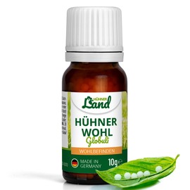 HÜHNER Land Globules Chicken Wellness 10 g for Well-being, Bach Flowers for Chickens & Poultry Mix According to Dr. Bach Traditional, Natural Soothing