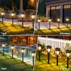 DERAYSION 12 Pack Solar Lights Outdoor, Solar Pathway Lights Auto