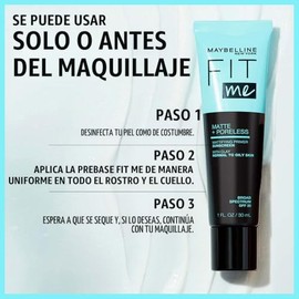 Maybelline New York Fit Me Matte + Poreless Mattifying Face Primer Makeup With Sunscreen, Broad Spectrum SPF 20, Clear, 1 Fl Oz