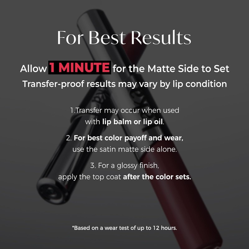 Laka Perfect Twin Lip - Dual-Ended Matte Liquid Lipstick &