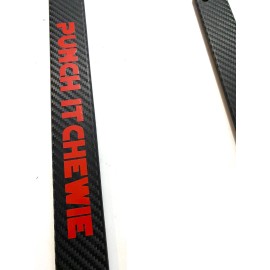 Punch it Chewie - Carbon Fiber with RED  Automotive License Plate Frame
