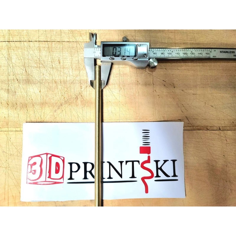 3D PRINTSKI Brass Squib Rod - pistol length -9MM- solid