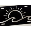 Diamond Etched Products Engraved Sun Ocean Wave Beach Car Tag