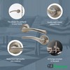 EAI Nickel Internal Door Handle | 1 Pair Satin Nickel