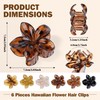 6 Pcs Flower Hair Clips for Women, Hawaiian Hibiscus Plumeria