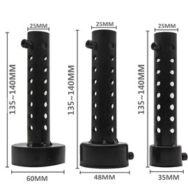 Riloer 2pcs Universal 48 mm Motorcycle Exhaust Silencer Motorcycle Muffler Can Be Removed DB Killer Muffler (Black)