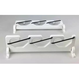 Oobjek 3 Fishing Rod Pole Reel Folding Holder Gunwale Boat Rack Bungee Low Profile