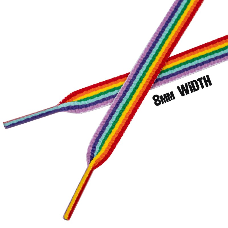 Kilter Flat Trainer Shoelaces - Rainbow - 75 cm -