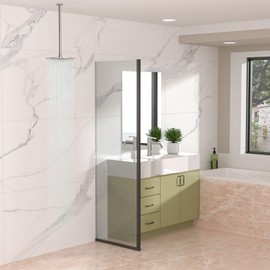 Lordear Long Shower Arm 16 Inch Chrome Ceiling Mount Shower Arm and Flange 16” Shower Head Extension Arm Design for Rainfall Showerhead,Round Pipe