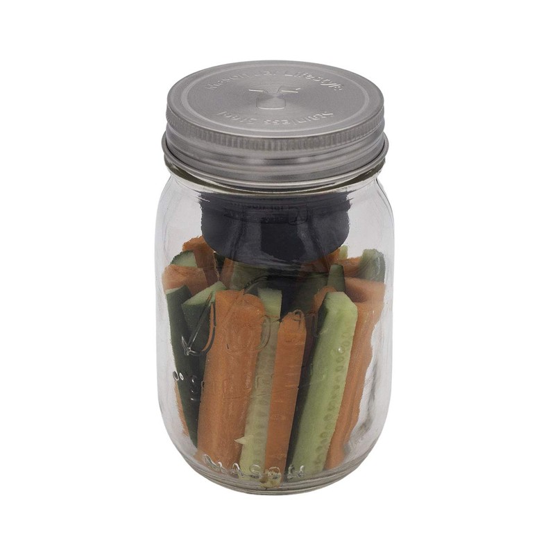 Mason Jar Lifestyle Divider Cup For Salads, Dips, and Snacks.