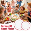 30 Pcs Red Paper Plates(7 Inch & 9 Inch Respectively