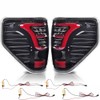 PIT66 LED Tail Lights Pair w/Red Light Bar&wiring harness Compatible