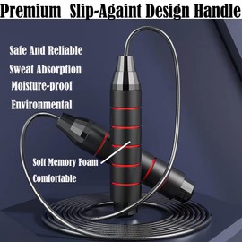 BOZKOA Weighted Jump Rope For Women Men,- Workout Speed Jump Skipping For Kids With 2 Bearing - PVC Adjustable Jump Rope For Boxing exercise fitness professional,Black Green Athletic heavy Jump Rope