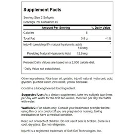 Swanson Injuv - Supports Natural Skin Moisture Retention - (90 Softgels, 140mg Each) 2 Pack