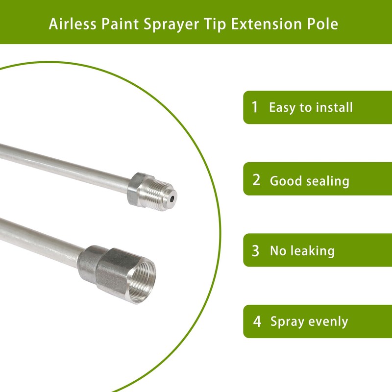 59Inch Airless Paint Sprayer Tip Extension Pole, Spray Gun Tip