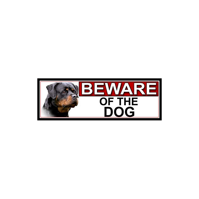 Shawprint Limited Rottweiler BEWARE OF THE DOG METAL GATE SIGN