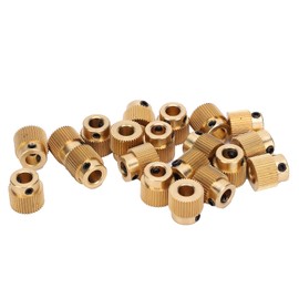 10Pcs Gold 40 Teeth Extruder Drive Gear Wheel Brass Compatible with 3D Printer Ender 3 V2/ Ender 3/ Ender 3 Pro/Ender 5/ CR-10/10S 20/20 Pro，3D Printer Parts and Accessories