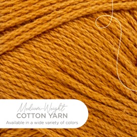 Lion Brand Yarn (1 Skein) 24/7 Cotton® Amber