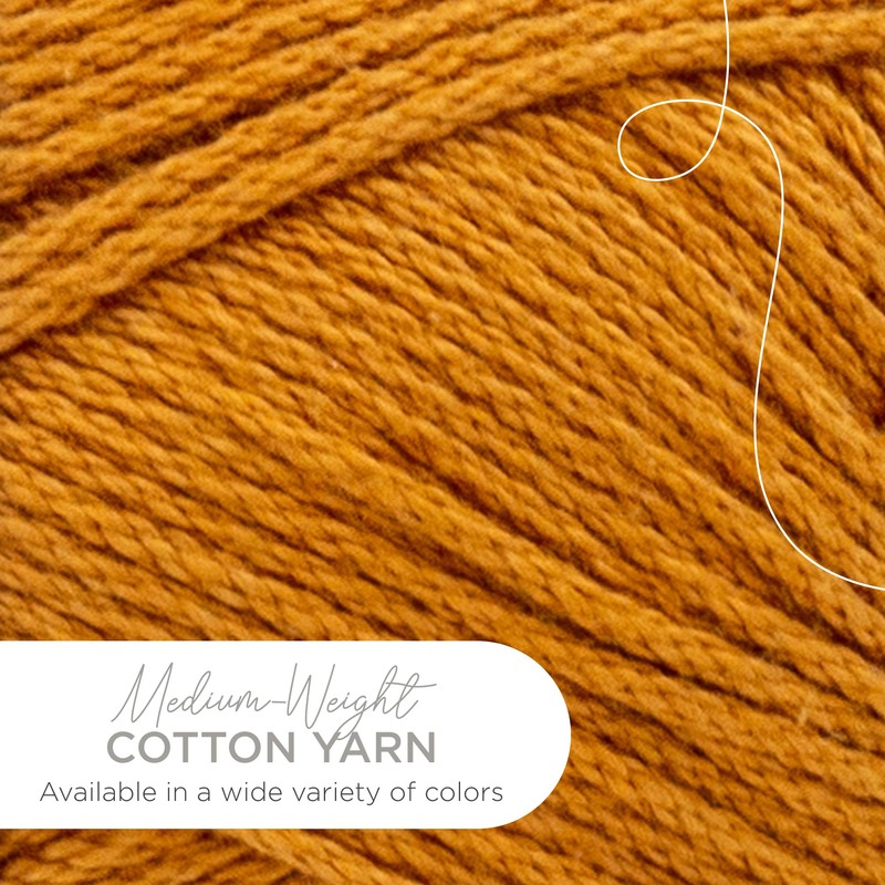 Lion Brand Yarn (1 Skein) 24/7 Cotton® Amber