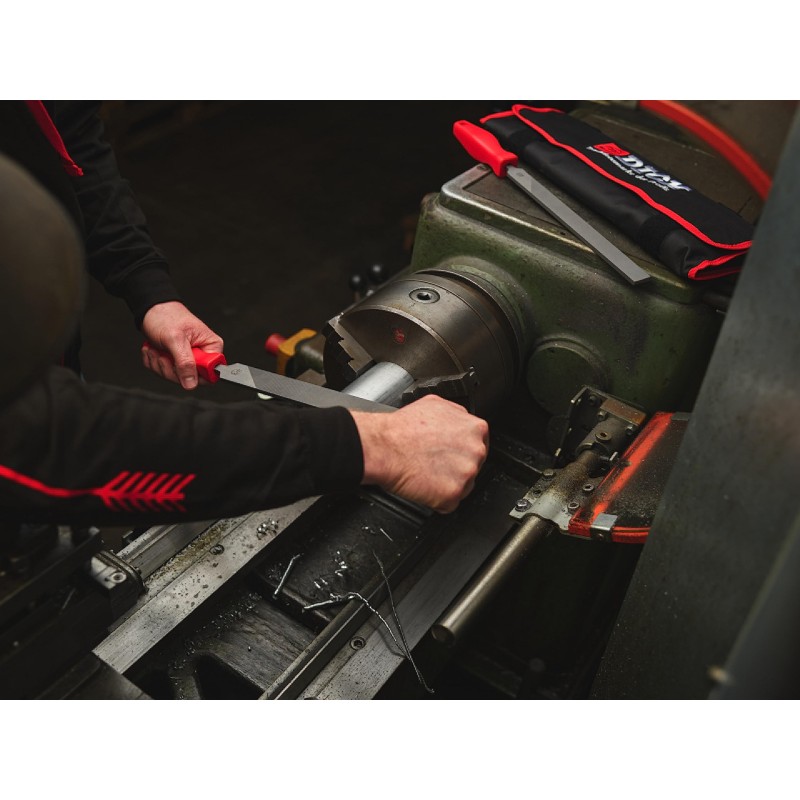 Dick 11021000 Mini-Multipurpose File with Stahlgriff, Grey/Red, 10 x 4