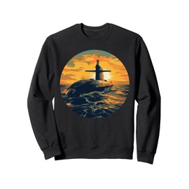 Cool sub in sunset for military submarine costume lovers Sweatshirt