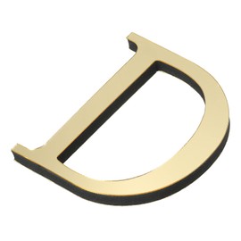 PATIKIL 3D Acrylic Alphabet Mirror Wall Stickers Letter D Self-Adhesive Home Decor Letter Sign Art Sticker Decal for DIY Home Decoration Light Gold