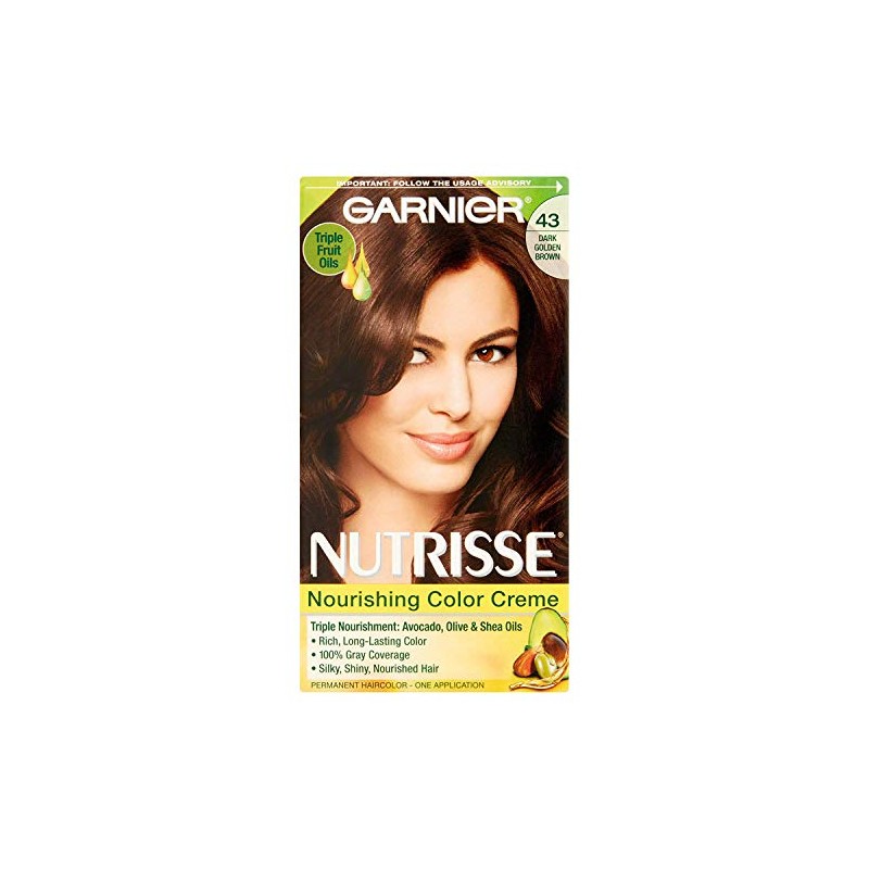 Garnier Nutrisse Haircolor Creme, Dark Golden Brown [43] 1 Each