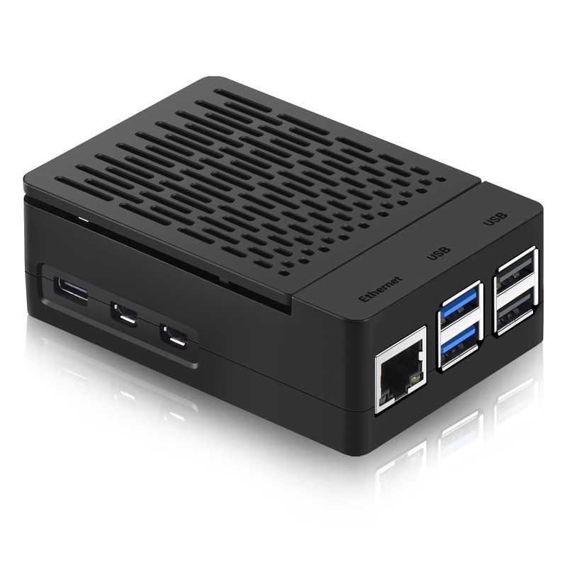 iUniker Case for Raspberry Pi 5, ABS Fan Case with