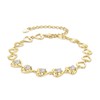 TIMEFASHION 4mm Heart Moissanite Lin Bracelet for Women (Gold)