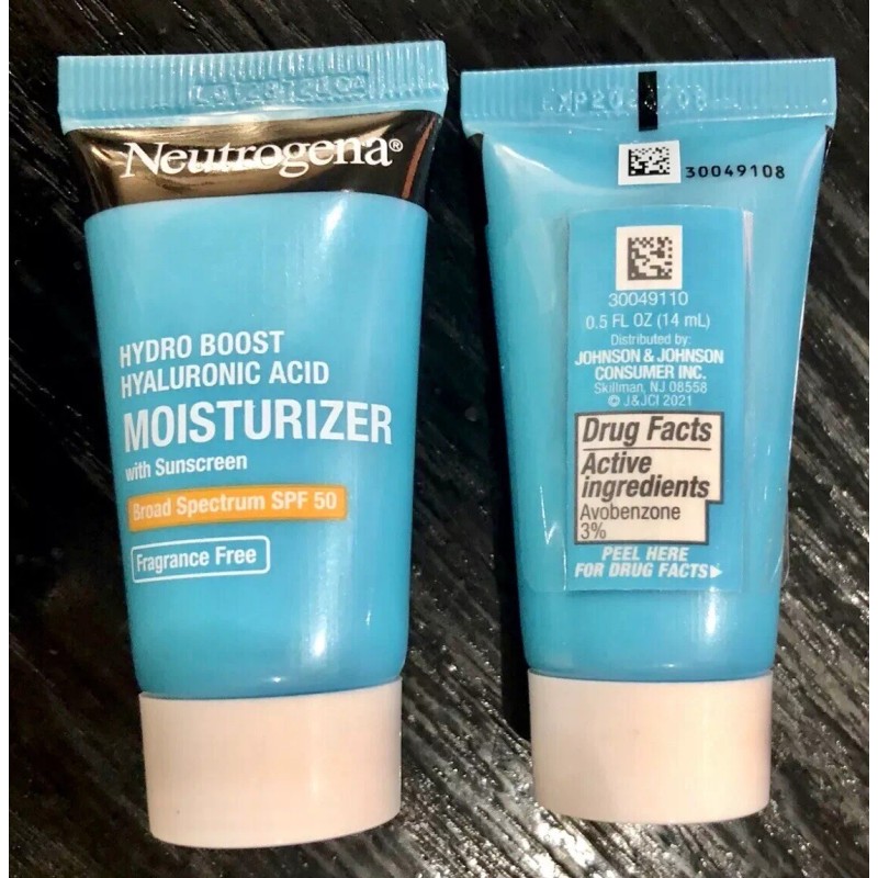 Neutrogena Hydro Boost Hyaluronic Moisturizer w/Sunscreen SPF 50 Travel Sz