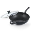 Cook N Home Hard Anodized Nonstick Wok with Lid 12-Inch,